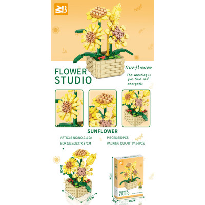 Konstruktorius Gėlės Saulėgrąžos 550 vnt.