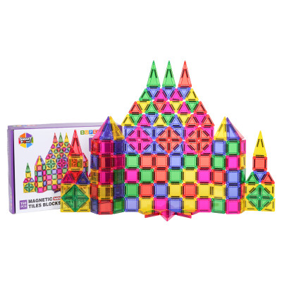 Spalvotų magnetinių kaladėlių rinkinys konstruktorius 150 vnt.