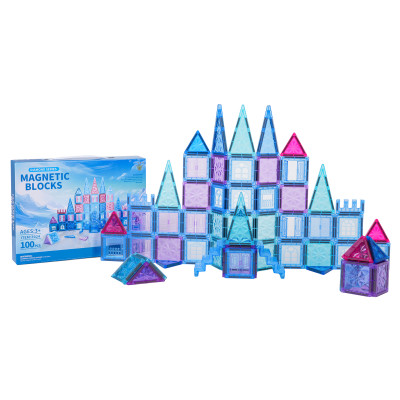 ICE SNOW Magnetinių kaladėlių konstruktorius 100 vnt.