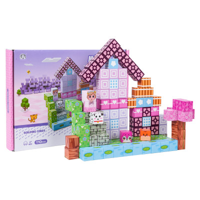 Magnetinių kubelių, kaladėlių rinkinys, 110 vnt.