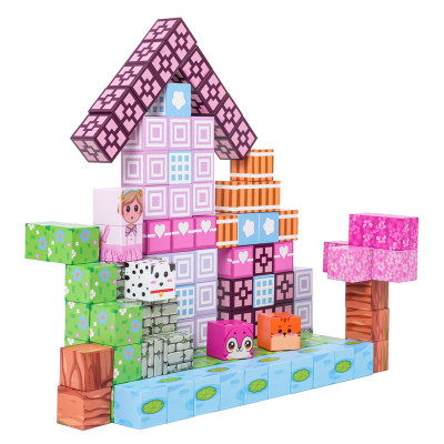 Magnetinių kubelių, kaladėlių rinkinys, 110 vnt.