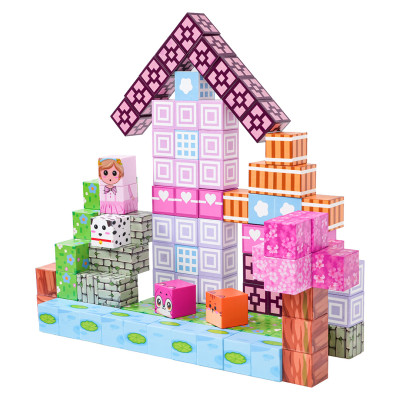 Magnetinių kubelių, kaladėlių rinkinys, 110 vnt.