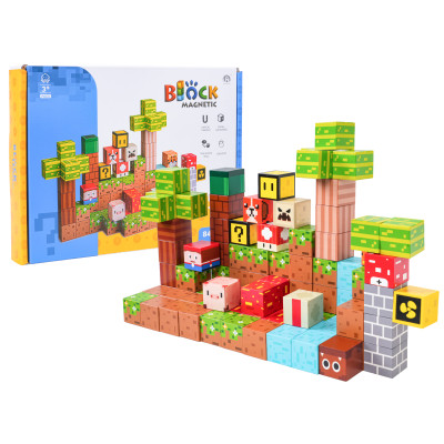 Magnetinių kubelių konstruktorius 84 detalės