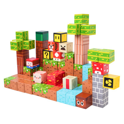 Magnetinių kubelių konstruktorius 84 detalės