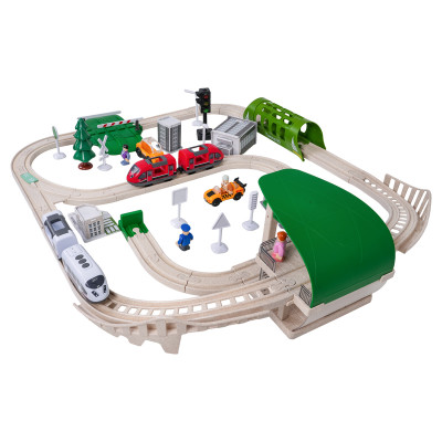 Miesto traukinys su šviesos ir garso funkcija 80 vnt.