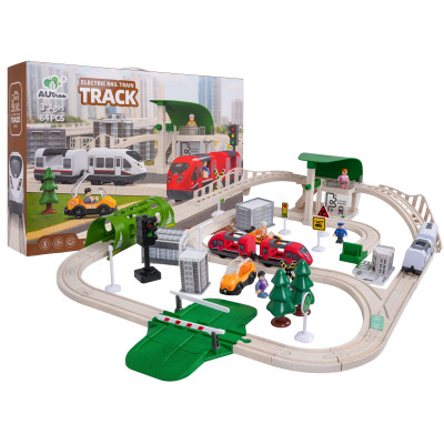 Miesto traukinys su šviesos ir garso funkcija 80 vnt.