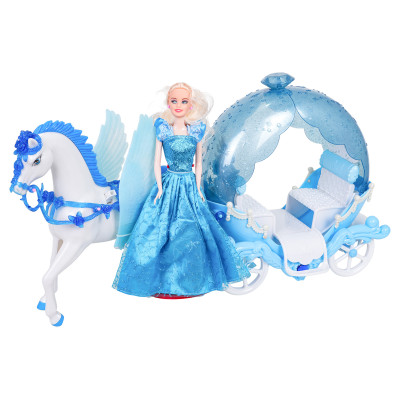 lėlių rinkinys su žirgu ir karieta