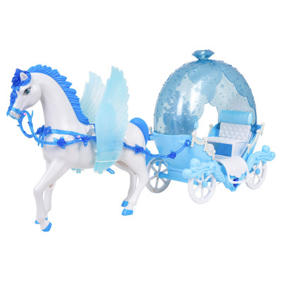 Carriage with Horses + Doll Set