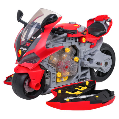 Vaikiškas mažojo mechaniko rinkinys "motociklas", raudonas