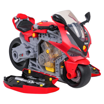 Vaikiškas mažojo mechaniko rinkinys "motociklas", raudonas