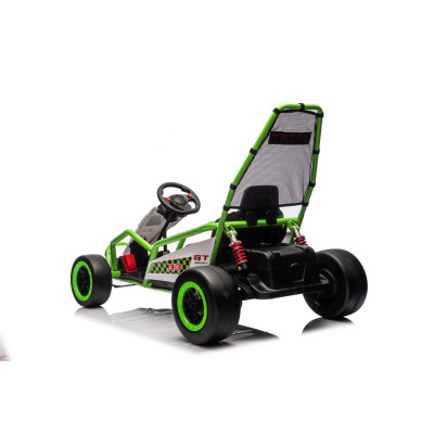 Vaikiškas elektrinis kartingas su drifto funkcija Tornado, Žalias