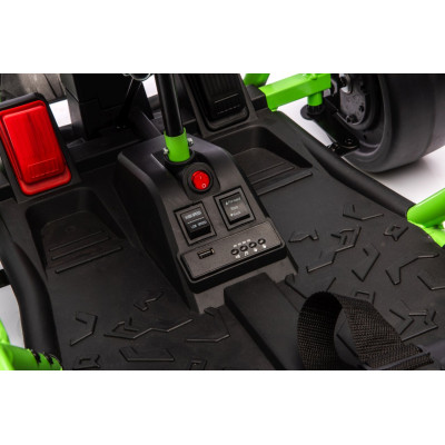 Vaikiškas elektrinis kartingas su drifto funkcija Tornado, Žalias