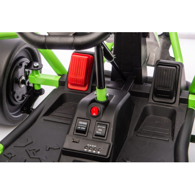 Vaikiškas elektrinis kartingas su drifto funkcija Tornado, Žalias