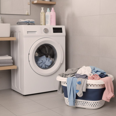 Skalbinių krepšys sulankstomas didelis 32L