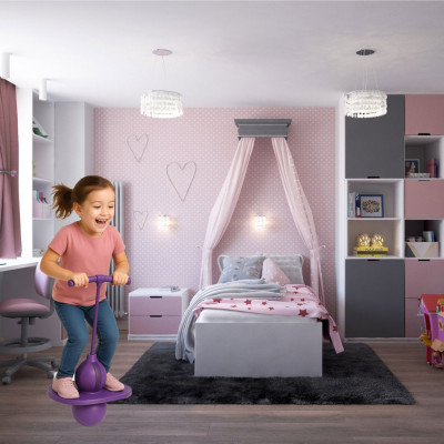 Vaikų pogo balansinis šokliukas violetinės spalvos