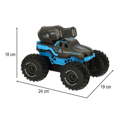RC amfibija vandeniui atsparus automobilis, valdomas ranka ir pulteliu