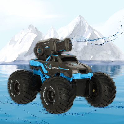 RC amfibija vandeniui atsparus automobilis, valdomas ranka ir pulteliu