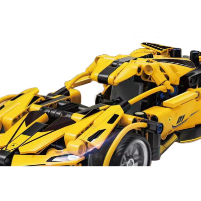 Konstruktorius automobilis geltonas 422 detalės