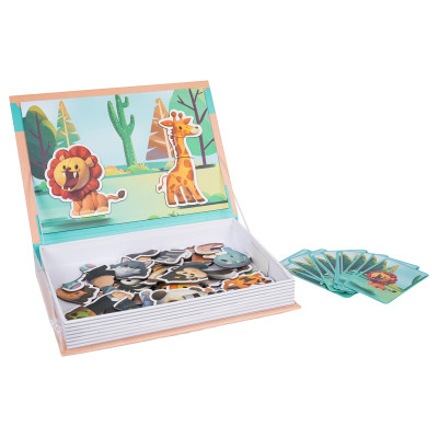 Magnetinė dėlionė puzzle + Safario knyga