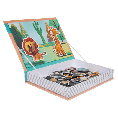 Magnetinė dėlionė puzzle + Safario knyga