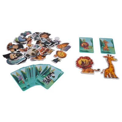Magnetinė dėlionė puzzle + Safario knyga