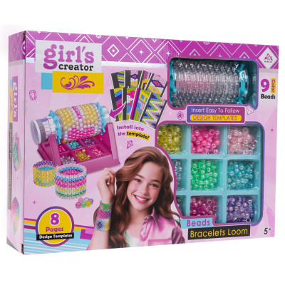 Apyrankių gaminimo rinkinys su vėrimo ratu ir priedais