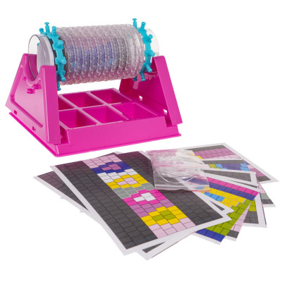 Apyrankių gaminimo rinkinys su vėrimo ratu ir priedais