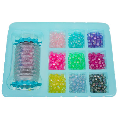 Apyrankių gaminimo rinkinys su vėrimo ratu ir priedais