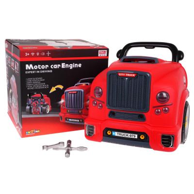 Vaikiškas Automobilio mechaniko rinkinys raudonas