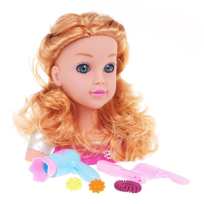 Vaikiška lėlės galva šukuosenoms