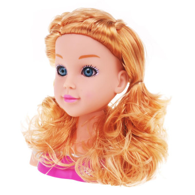 Vaikiška lėlės galva šukuosenoms