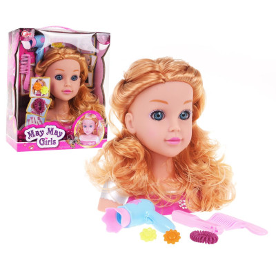 Vaikiška lėlės galva šukuosenoms