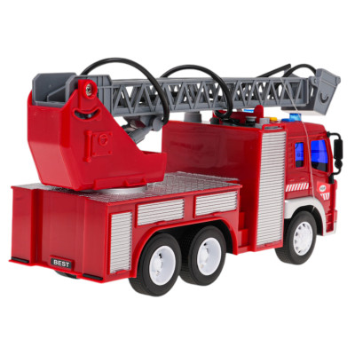Ugniagesių automobilis su šviesos, garso ir vandens funkcija 1:16