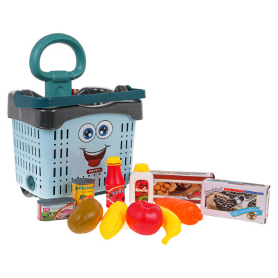 Vaikiškas Pirkinių krepšelis + priedai Mėlynas