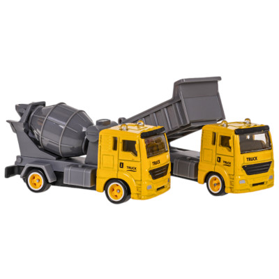 Statybvietė su automobiliais ir priedais