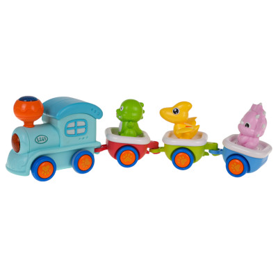 Vaikiškas traukinukas "Dinosaur Paradise" 33 vnt.