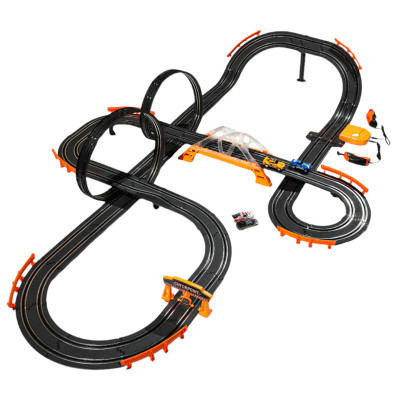 TRACK MASTER lenktynių trasa su apšvietimu + priedai