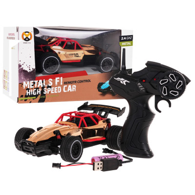 RC valdomas Metalinis automobilis RACING 01 Gold
