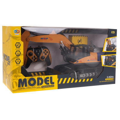 RC valdomas ekskavatorius su šviesomis ir muzikos funkcija