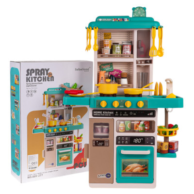 Vaikiška virtuvėlė su šviesos, garso ir vandens funkcija 50 vnt.
