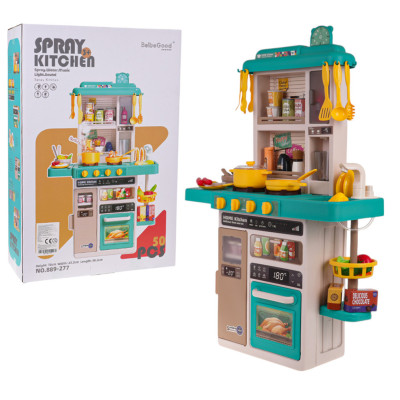Vaikiška virtuvėlė su šviesos, garso ir vandens funkcija 50 vnt.