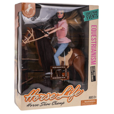 Lėlė su arkliu ir aksesuarų rinkinys