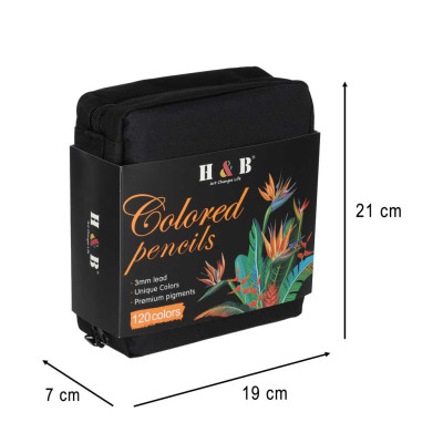 Spalvoti pieštukai dėkle, 120 vnt.