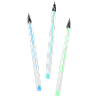 Spalvoti geliniai rašikliai dėkle 100 vnt. + 100 pildomųjų talpyklų