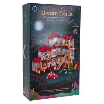 Vaikiškas lėlių namas "MEGA Magic House" ir priedai