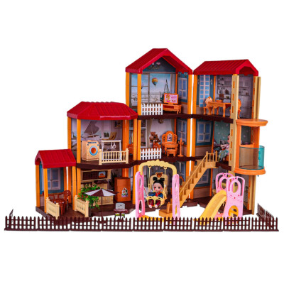 Vaikiškas lėlių namas "MEGA Magic House" ir priedai