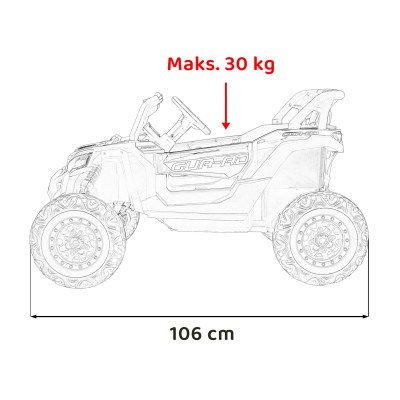 Vaikiškas Elektrinis bagis ATV Defend, Juodas