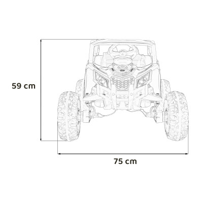 Vaikiškas Elektrinis bagis ATV Defend, Juodas