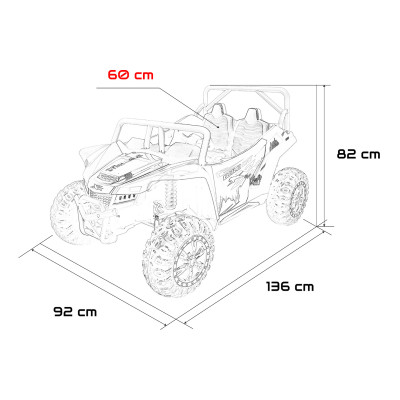 Vaikiškas elektrinis bagis Arctic Cat WILDCAT XX, Rožinis