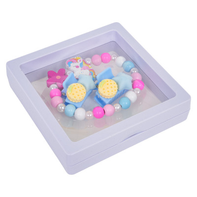 Pink Flower Unicorn Jewelry Set